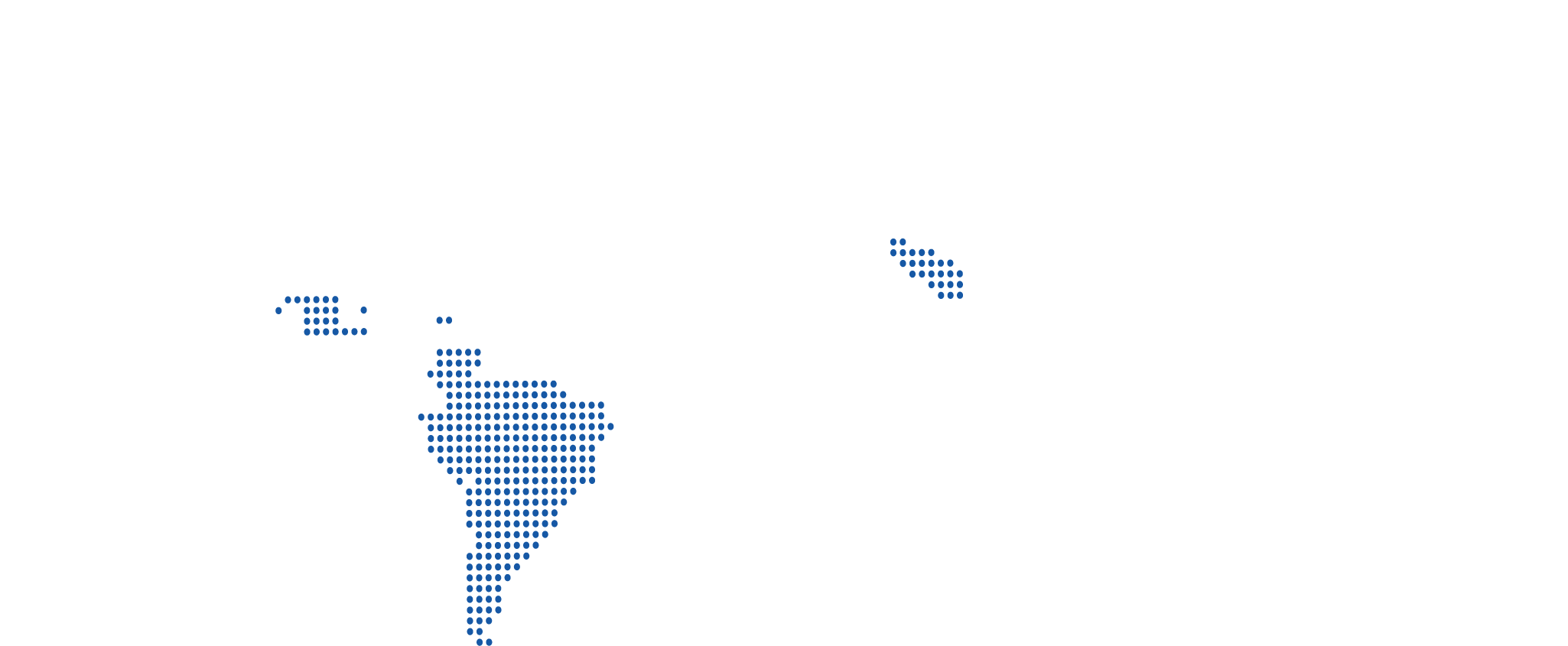 Mapa-múndi com presença internacional da KUCMAQ